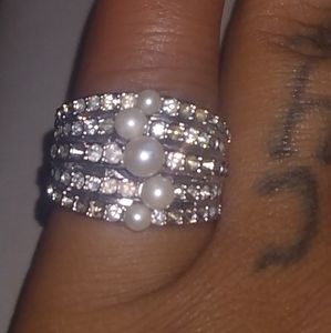 Beautiful Silver Ring Small pearls ring